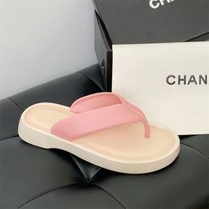 Chanclas de Moda para Mujer, Diseño Colorblock, Forro de Cuero Resistente, Antideslizantes, para Primavera, Uso en Casa, Playa y Exteriores - Product Image 4