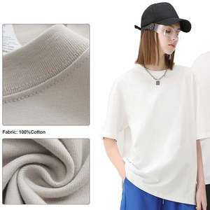 Camiseta Premium de Streetwear para Hombre, 100% Algodón, Logotipo Personalizado, Cuello Redondo Acanalado, Hombros Caídos, Estilo Casual - Product Image 2