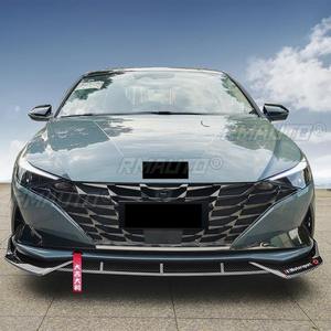 Para Hyundai Elantra 2021: Kit de carrocería con alerón difusor y labio divisor de parachoques delantero, negro brillante, pieza de modificación de labio de parachoques - Product Image 5