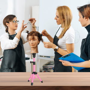 Fabrik-Großhandel Mini-Tischständer für <span class=keywords><strong>Perücken</strong></span> Höhenverstellbarer Mannequin-Kopfhalter für Haarstyling-Übungen und Präsentation - Product Image 6