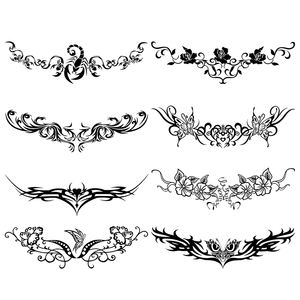 Colorido pareja tatuajes temporales pegatina corazón Sexy Succubus tatuaje impermeable adecuado para Abdomen, espalda baja y <span class=keywords><strong>pecho</strong></span> - Product Image 4