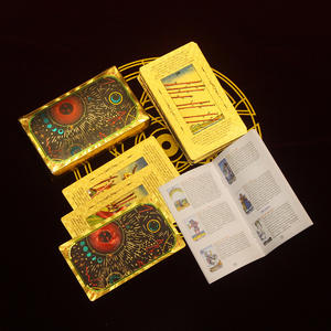 Пользовательские роскошные золотые фольгированные карты Таро Золотая и черная фольга <span class=keywords><strong>2</strong></span> палубы Waite Таро деревянные коробки карты Таро - Product Image 2