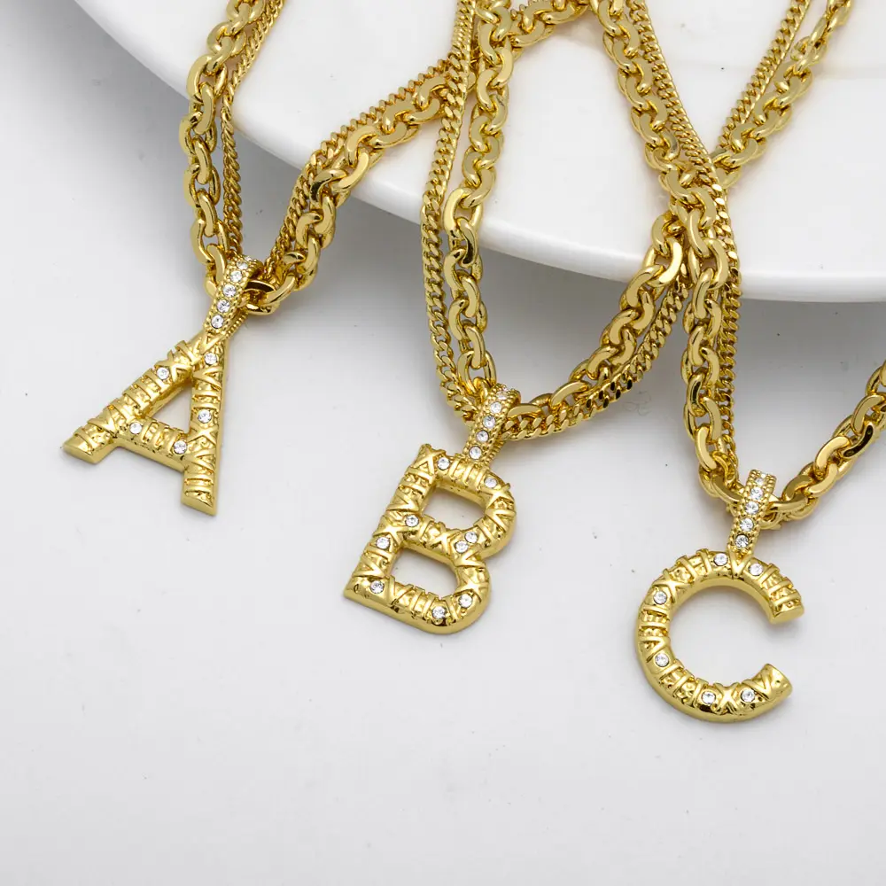Zeadear jewelry Custom Initial Letter Pendant Gold Plated Non Tarnish Letter Charms For Jewelry Making
