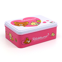 Boîte rectangulaire en fer blanc de qualité alimentaire pour biscuits, bonbons, chocolat, pain, emballage cadeau personnalisé, sucre