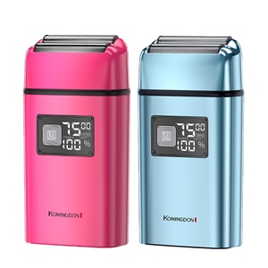 เครื่องโกนหนวดไฟฟ้าแบบฟอยล์คู่ 2 ระดับความเร็ว สำหรับผู้ชาย ชาร์จผ่าน USB-C โกนได้เนียนสนิท พร้อมจอ LED และที่เล็มขนแบบป๊อปอัพ - Product Image 1