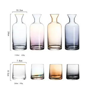 <span class=keywords><strong>Carafe</strong></span> en verre couleur cristal faite à la main pichet à eau bouilloire avec couvercle pour verres - Product Image 3