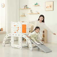 Structure de jeu triangulaire pour tout-petits VSUCH, équipement de terrain de jeu multifonctionnel avec toboggan, ensemble de jeu d'escalade Montessori pour enfants en intérieur