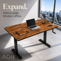 Bureau debout ergonomique AOR moderne en métal et fer, à moteur unique, durable, réglable, de luxe, pour usage commercial et domestique