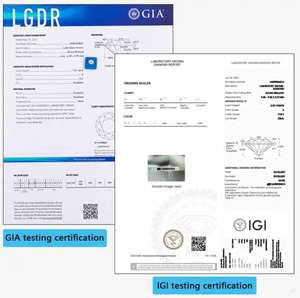 Shuoyao Lab-Grown S 5 Ct rotondo brillante taglio blu diamanti sciolti prezzo pieno Per carato con rapporto IGI <span class=keywords><strong>GIA</strong></span> - Product Image 4