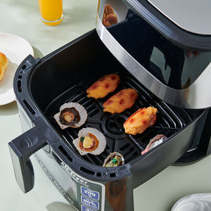 Friteuses à air profond intelligentes électroménager de cuisine en acier inoxydable multifonctionnelle électrique 6l 8l <span class=keywords><strong>double</strong></span> <span class=keywords><strong>friteuse</strong></span> à air numérique sans huile - Product Image 2