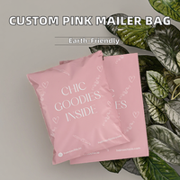 Individuell Bedruckte Umweltfreundliche Rosa Poly-Versandtaschen für Socken & Kleidungsverpackungen
