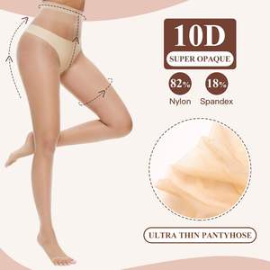 Collants OEM pour femmes 10D 20D en nylon ultra-transparent, à entrejambe en T, sans couture, amincissants, anti-accroc, très élastiques, doux et respectueux de la peau - Product Image 6