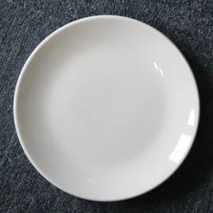 家用陶瓷餐具圆形10英寸定制标志白色瓷盘