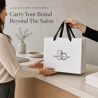 Sacola Promocional Personalizada de Luxo com Alça de Fita, Revestimento Fosco, Revestimento em Folha de Ouro, Laminada, Reciclável, Impermeável, Ecológica, Grande e Média, Branca