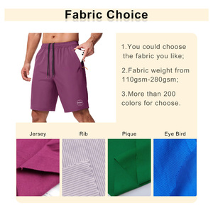 Shorts de sport décontractés respirants à logo personnalisé, <span class=keywords><strong>avec</strong></span> poche zippée, couleur unie, séchage rapide, pour fitness, course et <span class=keywords><strong>trail</strong></span> - Product Image 2