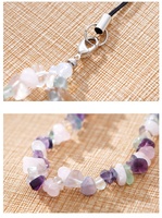 Breloque de téléphone en perles de pierre naturelle, pendentif de sac perlé, chaîne de téléphone portable, bracelet de téléphone en pierres précieuses, vente en gros