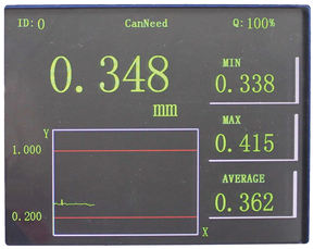 Jauge d'épaisseur à effet Hall de haute précision CanNeed, précision de 0,001 mm, protection IP67, pour paroi de bouteille en PET de 25,4 mm, 95 000 lectures - Product Image 6