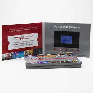 Memory Invitation Customised Promotional Items Lcd Electronic Picture Book Mailer Greeting Cards Video Brochure