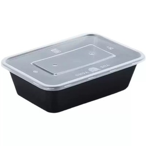 Disposable Square <b>Lunch</b> Box PP 0.43mm Thick Customizable Logo Fast Food Packaging Guangdong Origin - Product Image 2