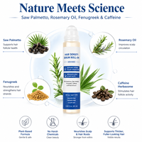 Sérum de croissance capillaire à la rosemary pour cheveux plus épais et plus volumineux, absorption rapide, biotine, palmier nain, nourrissant, rafraîchissant, 2 en 1