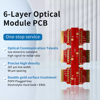 Fabricant de circuits imprimés (PCB) HDI 5G à 6 couches pour la liaison de données |   Carte de transmission laser à faible perte de signal pour les centres de données télécom