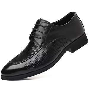 Chaussures Richelieu pour Homme en Cuir Véritable de Luxe, Fabriquées à la Main, à Trois Coutures, Style Business Décontracté, à Lacets, Fermeture Classique - Product Image 3