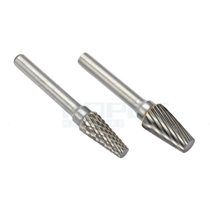 Cono <span class=keywords><strong>de</strong></span> punta plana tipo S, Lima rotativa <span class=keywords><strong>de</strong></span> carburo <span class=keywords><strong>de</strong></span> tungsteno con Diente <span class=keywords><strong>de</strong></span> corte doble individual, vástago <span class=keywords><strong>de</strong></span> 3mm y 6mm, herramientas <span class=keywords><strong>de</strong></span> brocas - Product Image 3