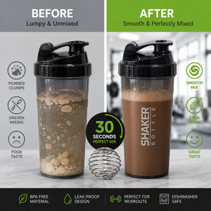 Botella Mezcladora de Proteínas 3 en 1 con Logotipo Personalizado, 500 ml |   Vaso mezclador para gimnasio sin BPA con contenedor para polvo y pastillero para regalos deportivos - Product Image 3