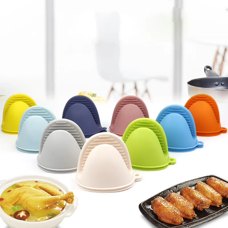 Silicone Cooking Pinch Grips Oven Mitts Finger Protector Pot Holder for Kitchen Cooking Baking BBQ Heat Resistant Gloves