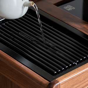 Mesa Lateral Integrada de Madeira Sólida de Noz Preto da América do Norte, Armário Móvel para Chá com Espaço de Armazenamento, Design Moderno para Sala de Estar - Product Image 4