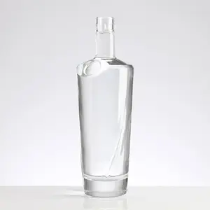 Fabriek Custom Cognac Glazen Fles 700ml750ml 1000Ml Franse Xo Glas Spirit Fles Clear Glass Fles