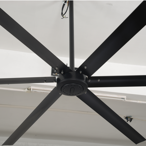 120インチ屋外用ダウンロッドマウント<span class=keywords><strong>DC</strong></span>シーリングファン、リモコン付き、6枚の幅広ブレードで大きなパティオに最適、ブラック - Product Image 3