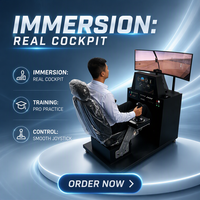 Simulateur de pilotage d'avion électrique à basse altitude de grande taille, de niveau scientifique populaire