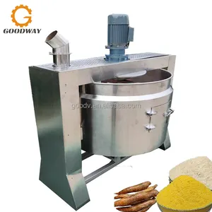 Máquina de processamento de gari em fritadeira garri