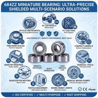 Roulement à billes miniature à gorge profonde 684zz 4x9x4mm, roulements de micro-moteur haute précision pour machine à polir les ongles, voitures RC, drones