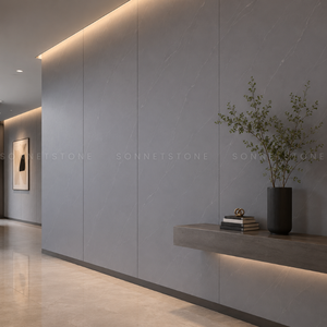 Pierre artificielle gris cendré moderne, palette neutre foncée pour une conception intérieure polyvalente, architecture contemporaine, murs, revêtements de sol - Product Image 3