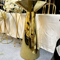 Table basse ronde or moderne Bjflamingo petite table à thé de luxe