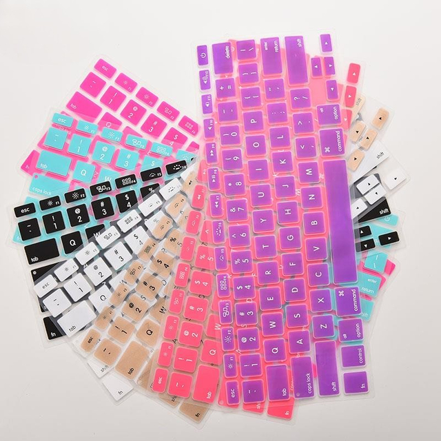 Colorful Silicone Keyboard Cover Sticker for Macbook Air 13 Pro 13 15 17 Protector Sticker Film 28.7cm X 11.9cm Keyboard Skin