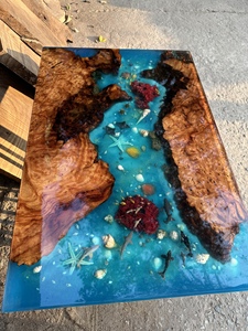 Luxury <b>Resin</b> Epoxy <b>Wooden</b> <b>Table</b> Top Custom Size Handcrafted Design <b>For</b> High End Interior And Hospitality Decoration - Product Image 3