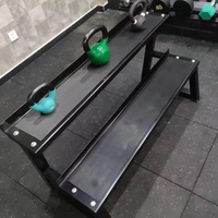 Support de rangement pour kettlebells à double niveau en acier épaissi de 3 cm, robuste, capacité de charge maximale de 800 kg