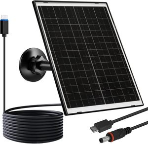แผงโซลาร์เซลล์ ALECTER 15W แบบโมโนคริสตัลไลน์ พร้อมพอร์ต Type-C กันน้ำ สำหรับชาร์จกล้องวงจรปิดกลางแจ้ง - Product Image 1