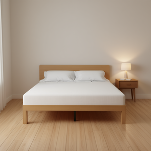 Minimalist Queen Size <b>Wood</b> <b>Platform</b> <b>Bed</b> <b>Frame</b> With Strong Slat Support No Box Spring Needed - Product Image 2