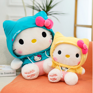 Nuova Felpa con Cappuccio HelloKitty, Peluche Gatto KT, Cuscino Bambola di Stoffa, Regalo di Compleanno <span class=keywords><strong>per</strong></span> Ragazze - Product Image 6