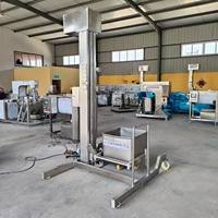 Industrie Viande Nourriture Skip Car 304SUS Sandblast Viande Chariot Mobile Buggy Hopper