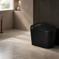 WC intelligent en céramique pour la maison, avec abattant automatique, réservoir encastré inclus, siège chauffant, sans limite de pression d'eau