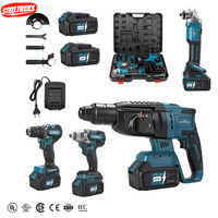 Ensembles d'outils électriques combinés, ensemble d'outils 4 pièces, perceuse sans fil 18v 20v 21v, batterie, bricolage, usage domestique, grande réduction, vente flash, ensembles d'outils