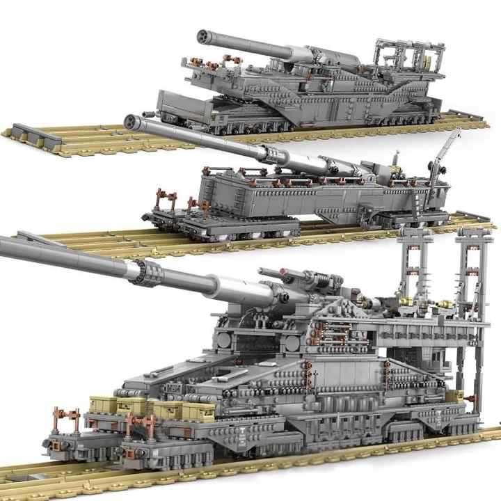 3846pcs Wwii Germany Heavy Artillery Schwerer Gustav Train Gun