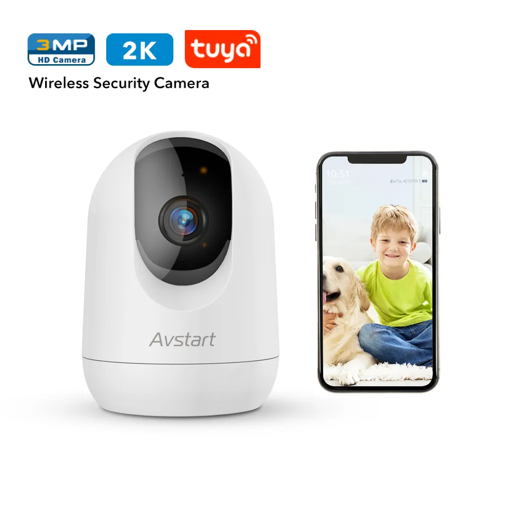 Hot Sale Tuya Nieuwe Ip Camera 2K 3mp 360 Ptz Wifi Indoor Draadloze Cctv Beveiliging Netwerk Camera