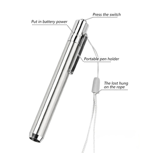 Portable LED Stainless Steel Lamp 395/365 UV <b>Flashlight</b> <b>Torch</b> Ultra Mini Light AAA Battery for Marker Detections - Product Image 5