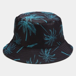 Cappello a Secchiello Unisex con Stampa di Palme da Cocco, Stile Bohémien Tropicale per Vacanze e Spiaggia - Product Image 3